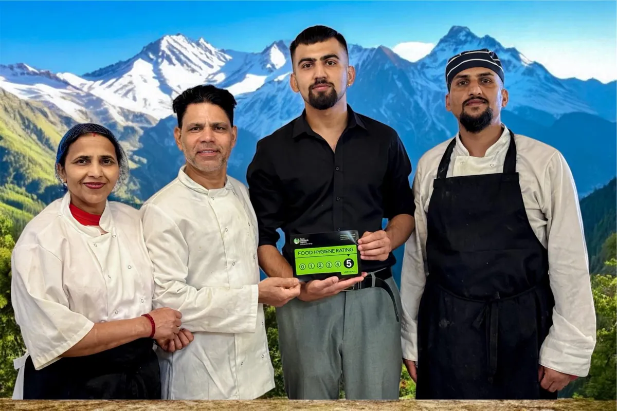 The Saffron team outside their Waterloo restaurant
